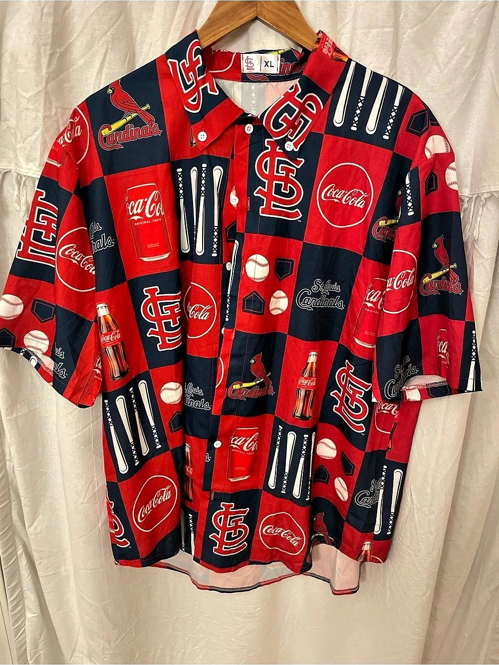 MLB Cardinals Coca-Cola Shirt Size XL Like New